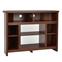 Corner TV Stand Entertainment Console Center with Adjustable Shelves