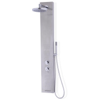WATERJOY 55" Brushed Stainless Steel Shower Panel w/ Hand Shower