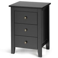 Modern Bedside Cabinet with 3 Drawers for Living Room and Bedroom