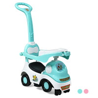 3-in-1 Ride On Push Car with Music Box and Horn