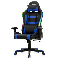 Adjustable Swivel Gaming Chair with LED Lights and Remote