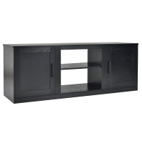 58 Inches TV Stand with 2 Cabinets for 65-Inch TV