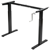 Hand Crank Sit to Stand Desk Frame Height Adjustable Standing Base