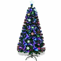 4/5/6/7 Feet Multi-Color Christmas Tree with Snowflakes