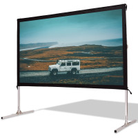 100 Inches Standing Portable Fast Folding Projector Screen w/ Carry Bag