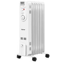 1500W Electric Oil Heater with 3 Heat Settings and Safe Protection