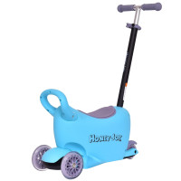 3 in 1 Kids Kick Scooter with Storage Function Adjustable Handle