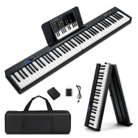 88-Key Foldable Digital Piano with MIDI and Wireless BT