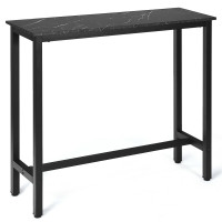47 Inch Pub Dining Bar Bistro Table with Marble Top