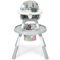 6 in 1 Baby High Chair Infant Activity Center with Height Adjustment
