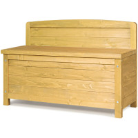 16.5 Gallon Wood Storage Bench Deck for Outdoor