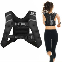 16LBS Workout Weighted Vest with Mesh Bag Adjustable Buckle