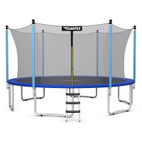 15 Ft Outdoor Bounce Trampoline with Safety Enclosure Net