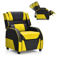 Kids Youth PU Leather Gaming Sofa Recliner with Headrest and Footrest