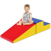 2 Pieces Soft Foam Indoor Toddler Climb Slide Activity Play Set