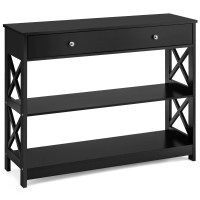Console Accent Table with Drawer and Shelves 