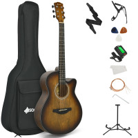 40" Full Size Cutaway Acoustic Guitar with Starter Kit