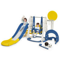 6 in 1 Slide and Swing Set with Ball Games for Toddlers 