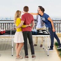 8 Feet Portable Party Drinking Game Table