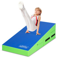 Folding Wedge Exercise Gymnastics Mat with Handles