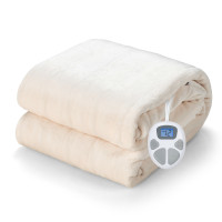 62 x 84 Inch Flannel Heated Electric Blanket with 10 Heating Levels