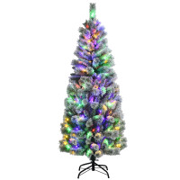 Pre-Lit Hinged Christmas Tree with Remote Control Lights