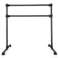 4 Feet Portable Double Freestanding Ballet Barre Dancing Stretching Black