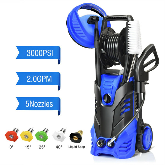 3000 Psi Electric High Pressure Washer With Patio Cleaner Pressure