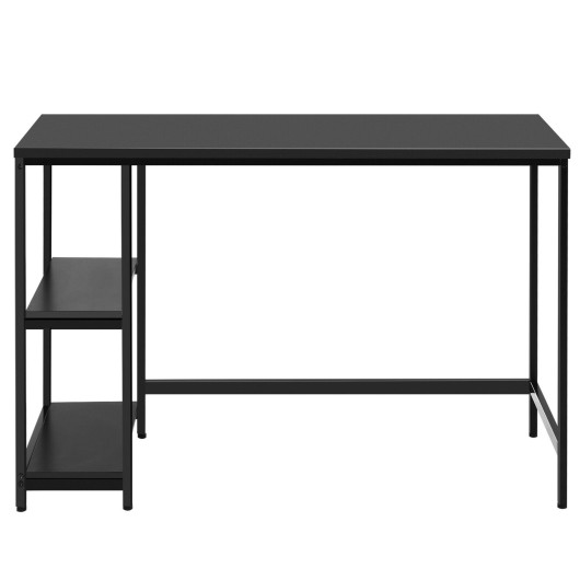 47"/55" Computer Desk Office Study Table Workstation Home with Adjustable Shelf Black-M