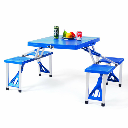 Outdoor Folding Camping Table and Bench Set