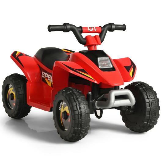 6V Kids Electric ATV 4 Wheels Ride-On Toy-Red