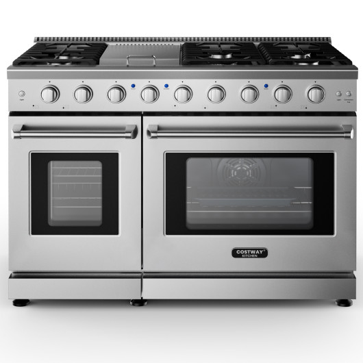48 Inches Freestanding Natural Gas Range with 7 Burners Cooktop