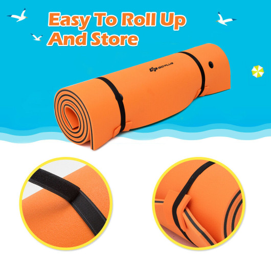 12' x 6' Floating Water Pad Mat, Tear-Resistant XPE Foam, Bouncy and ...