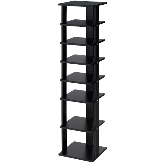 7-Tier Shoe Rack Practical Free Standing Shelves Storage Shelves-Black