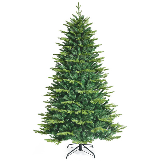 Pre-lit Artificial Hinged Christmas Tree with APP Controlled LED Lights-7 ft