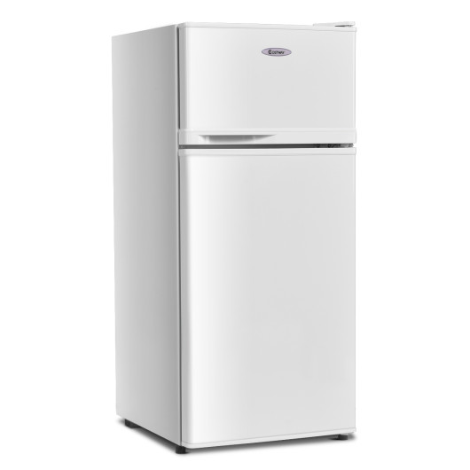 2 Doors Cold-rolled Sheet Compact Refrigerator-White