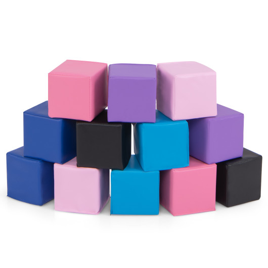 12 Pieces Soft Foam Building Blocks Climbing Foam Cubes Set for Kids