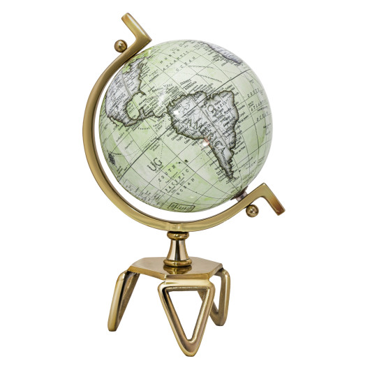 Educational Geographic 5/8/10 Inch World Globe with Triangle Metal Stand-8 inches