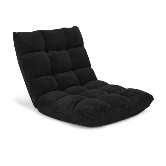 Photos - Garden Furniture Costway Adjustable 14-Position Floor Chair Folding Lazy Gaming Sofa Chair-Black HV 