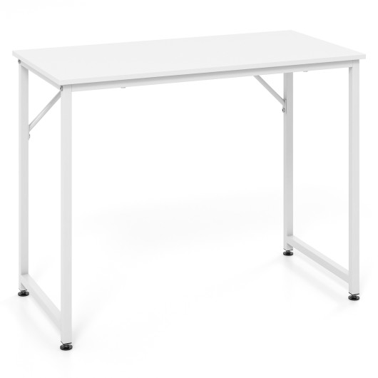 L Shaped Computer Desk and Writing Workstation for Home and Office-White