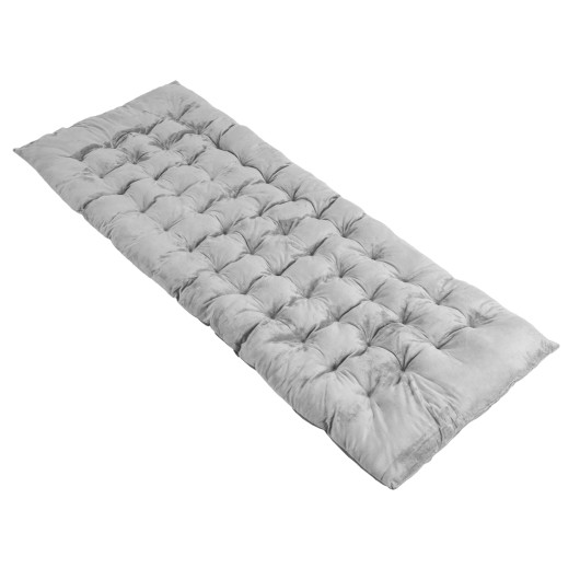75 x 27.5 Inch Camping Cot Pads with Soft and Breathable Crystal Velvet-Gray