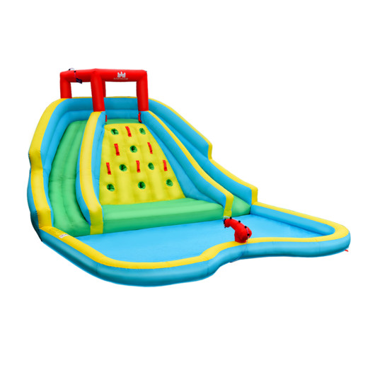 Inflatable Water Park Bounce House with Double Slide and Climbing Wall with 750W Blower