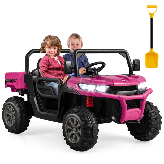 24V Ride on Dump Truck with Remote Control-Pink