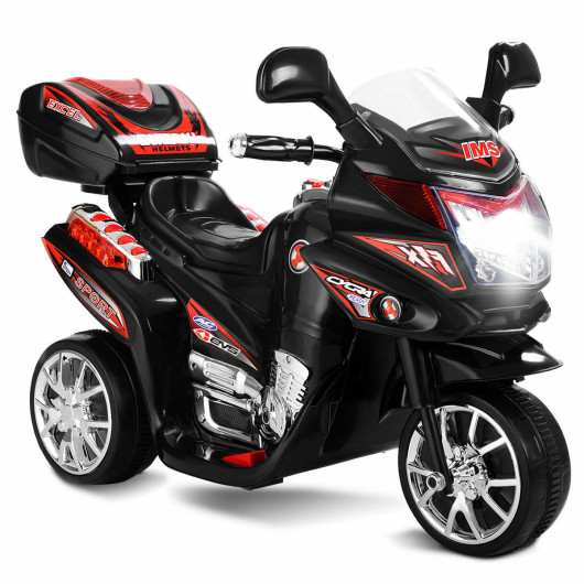 3 Wheel Kids 6V Battery Powered Electric Toy Motorcycle-Black