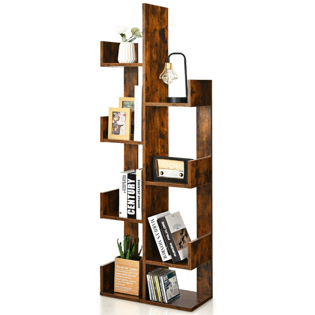 Details about   8-Tier Bookshelf Bookcase w/8 Open Compartments Space-Saving Storage Rack White 