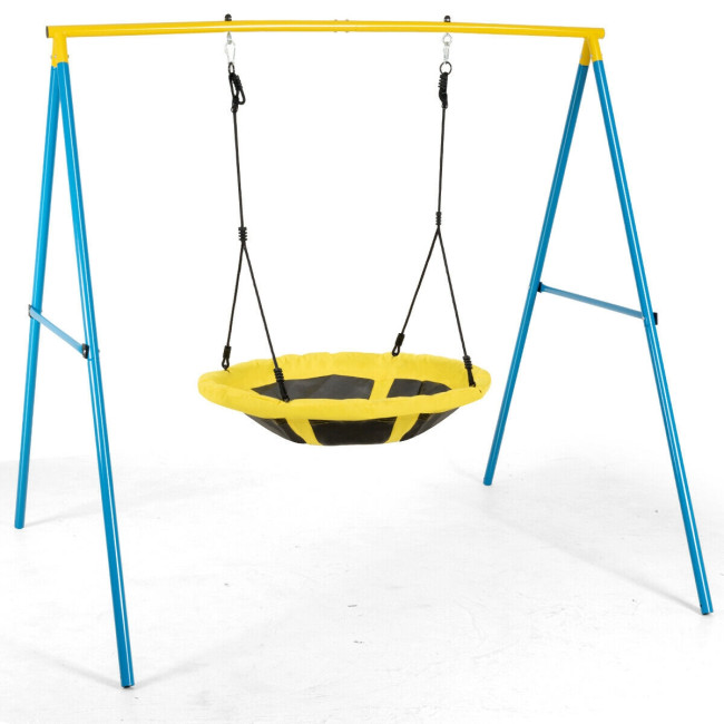 40" Saucer Swing .72" Steel Tube Frame Backyard Swing Set for 1 or 2 kids NEW 