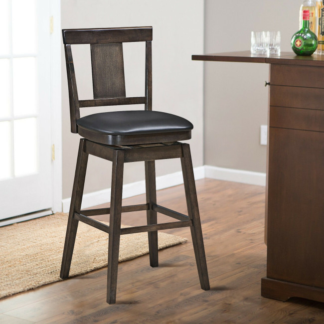 Bar Stool With Rubber Wood Legs, Counter Height For 29 Inch Stool