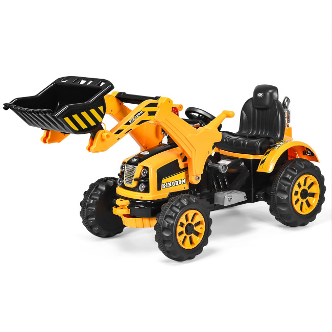 12 V Battery Powered Kids Ride On Dumper Truck Tractor Excavator Loader Play Fun 