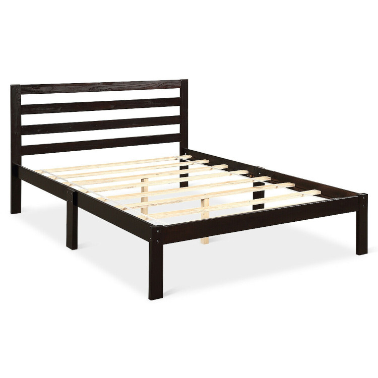 Platform Bed Full Size Frame Wood, Full Size Metal Platform Bed Frame With Wood Slats