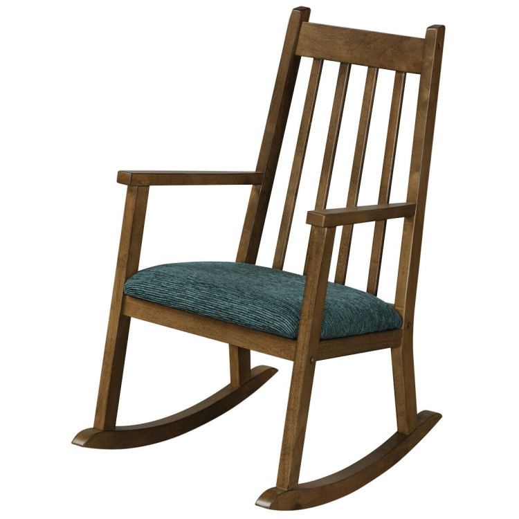 Children S Wooden Rocking Chair With, Outdoor Wood Rocking Chair With Cushion